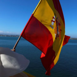 La bandera de las Siervas de María volvió a recibir al Juan Sebastián Elcano a su llegada a Puerto Rico