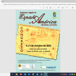 4-5/10.IHCM. Congreso: “Presencia y legado de España en América del Norte y el Caribe”.