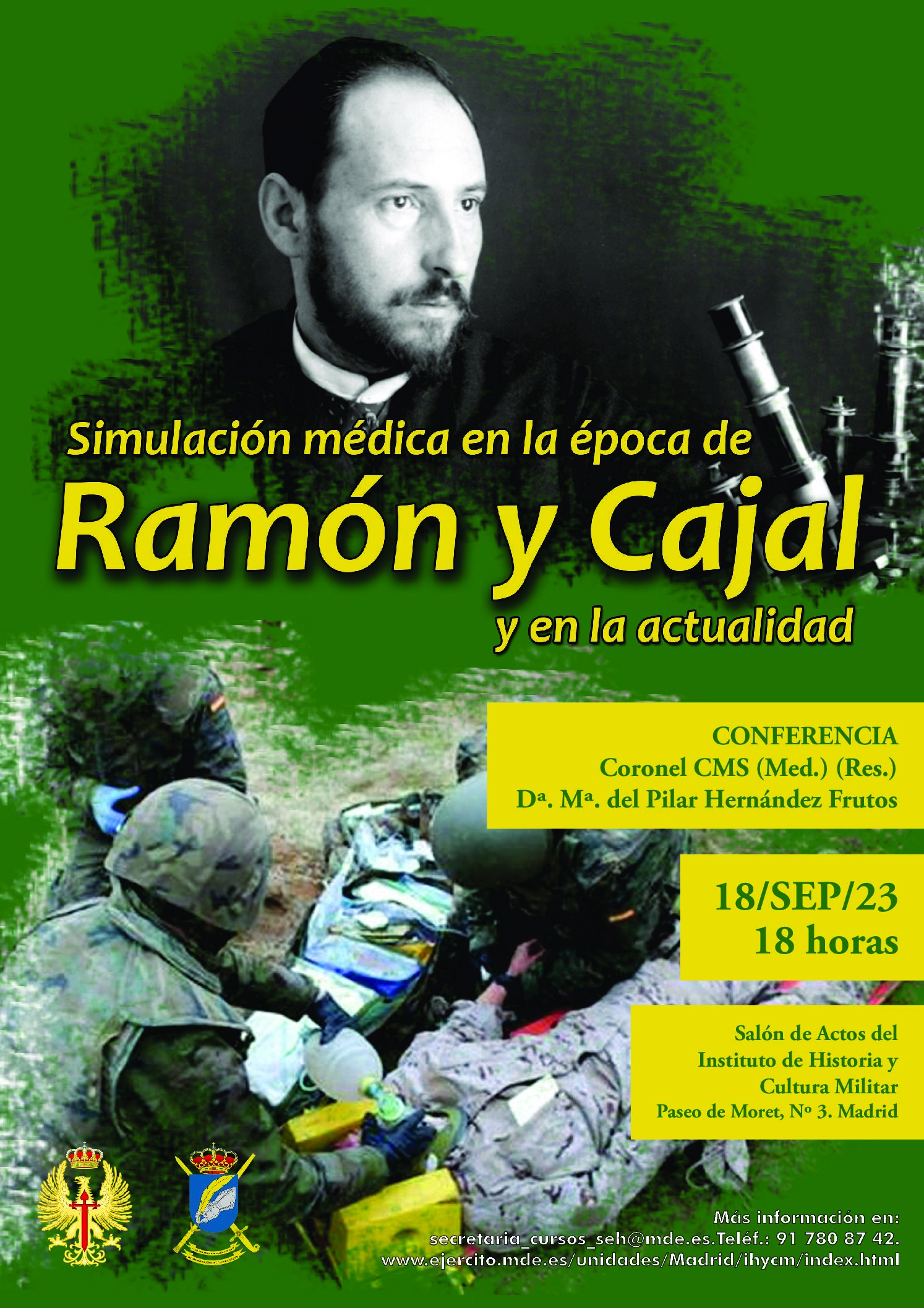 18 de septiembre. AEME/IHCM. Conferencia: "Simulación medica en la epoca de Ramon y Cajal y en la actualidad"