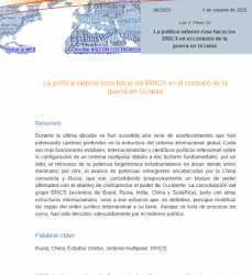LA POLÍTICA EXTERIOR RUSA HACIA LOS BRICS EN EL CONTEXTO DE LA GUERRA EN UCRANIA»                            Luis Perez Gil