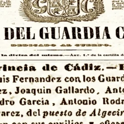 Servicios del puesto de la Benemérita en Algeciras (1853-1854)