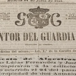 El último servicio en Algeciras publicado en 'El mentor' (1858).                                              Coronel G.C. Núñez Calvo